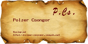 Polzer Csongor névjegykártya